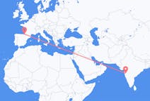 Flyreiser fra Pune, India til Biarritz, Frankrike