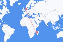 Flyreiser fra Toliara, Madagaskar til Amsterdam, Nederland