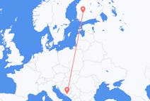 Vols de Mostar, Bosnie-Herzégovine pour Tampere, Finlande