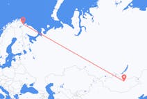 出发地 蒙古出发地 乌兰巴托目的地 挪威希尔克内斯的航班