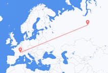 Flights from Kogalym, Russia to Lyon, France