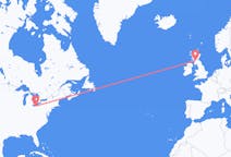Vols de Cleveland, North Carolina, États-Unis pour Glasgow, Écosse