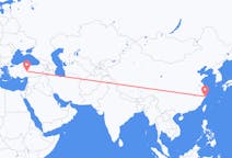 Flyreiser fra Taizhou, Kina til Kayseri, Tyrkia
