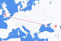 Flyrejser fra Mineralnye Vody, Rusland til Cardiff, Wales