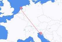 Flyg från Pula, Kroatien till Amsterdam, Nederländerna