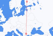 Flyreiser fra Thessaloniki, Hellas til Tammerfors, Finland