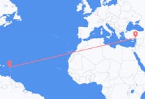 Flyreiser fra Antigua, til Adana