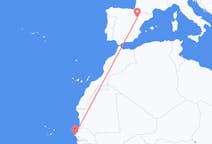 Flights from from Dakar to Zaragoza