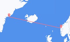 Flyg från Kulusuk, Grönland till Førde, Norge