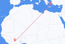 Flights from Bouaké to Santorini