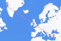 Flyreiser fra Aasiaat, Grønland til Gazipaşa, Tyrkia