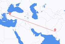 Flyg från Sukkur, Pakistan till Kutahya, Turkiet