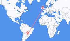 Flyreiser fra Foz do Iguaçu, Brasil til Newquay, England