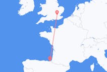 Flyreiser fra San Sebastián, Spania til London, England
