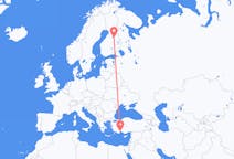 Flights from Antalya in Turkey to Kajaani in Finland