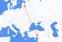 Loty z Kowno, Litwa do Adana, Turcja