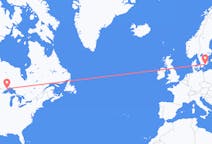 Flyg från Thunder Bay, Kanada till Karlskrona, Sverige