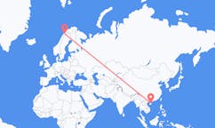 Vluchten van Haikou, China naar Narvik, Noorwegen