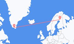 Flyreiser fra Narsaq, Grønland til Rovaniemi, Finland