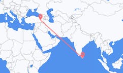 Flyrejser fra Weerawila, Sri Lanka til Mus, Tyrkiet