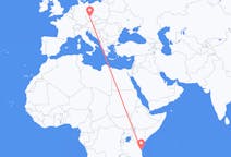 Flyreiser fra Zanzibar, til Praha