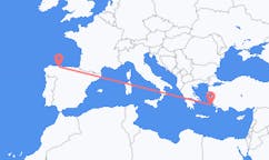Flights from Leros, Greece to Asturias, Spain