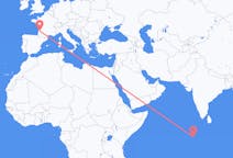 Flyreiser fra Gan, Maldivene til Bordeaux, Frankrike