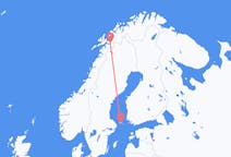 Loty z Maarianhamina, Wyspy Alandzkie do Narwik, Norwegia