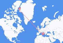 Flights from Qaanaaq, Greenland to Valletta, Malta