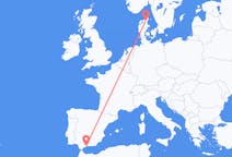 Flights from Málaga in Spain to Aalborg in Denmark