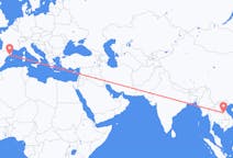 Flyreiser fra Nakhon Phanom-provinsen, Thailand til Barcelona, Spania