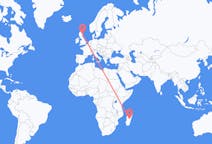 Voli from Antananarivo, Madagascar to Aberdeen, Scozia