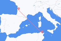Flyg från Tunis, Tunisien till Bordeaux, Frankrike