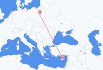 Flights from Larnaca in Cyprus to Warsaw in Poland