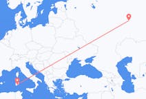 Flights from Nizhnekamsk, Russia to Cagliari, Italy