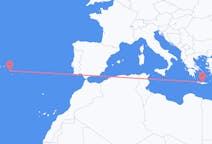 Flights from Ponta Delgada, Portugal to Heraklion, Greece