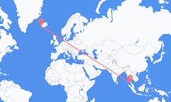 Flyg från Phuket City, Thailand till Reykjavík, Island
