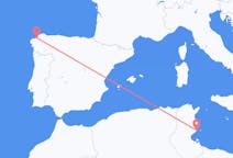 Flyreiser fra Sfax, Tunisia til La Coruña, Spania
