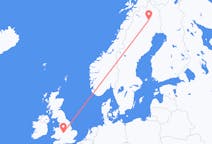 Flyrejser fra Gällivare, Sverige til Birmingham, England
