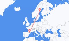 Flyreiser fra Andorra la Vella, Andorra til Ornskoldsvik, Sverige