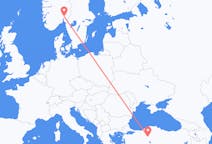 Vols d'Oslo, Norvège à Ankara, Turquie
