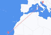 Flyg från Boa Vista (kommun i Brasilien, Roraima, lat 3,19, long -60,61) till Zadar