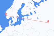 Fly fra Kazan til Stord