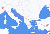 Fly fra Konya til Torino