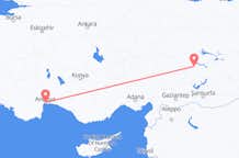 Loty z Malatya, Turcja do Antalyi, Turcja