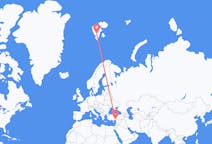 Vols d’Adana vers Svalbard