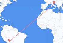 Flyg från Cochabamba, Bolivia till Ancona, Italien