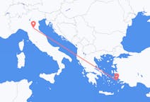 出发地 希腊出发地 萊羅斯島目的地 意大利博洛尼亚的航班