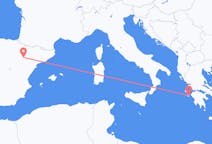 Flights from Zaragoza in Spain to Zakynthos Island in Greece