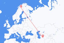 Flyg från Asjchabad, Turkmenistan till Kiruna, Sverige